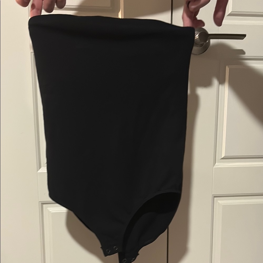 Black Strapless Bodysuit